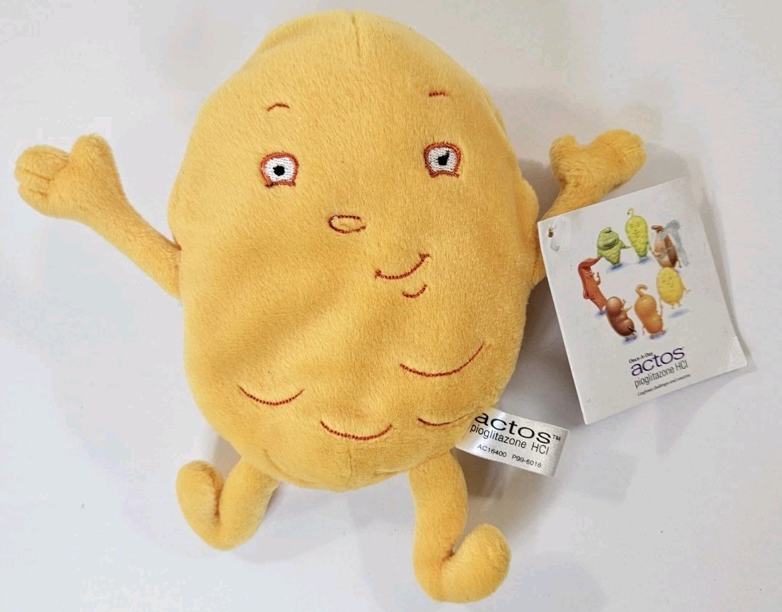 Actos Pioglitazone CHOLESTEROL 7″ Plush Medical Pharmaceutical Advertising Drug
