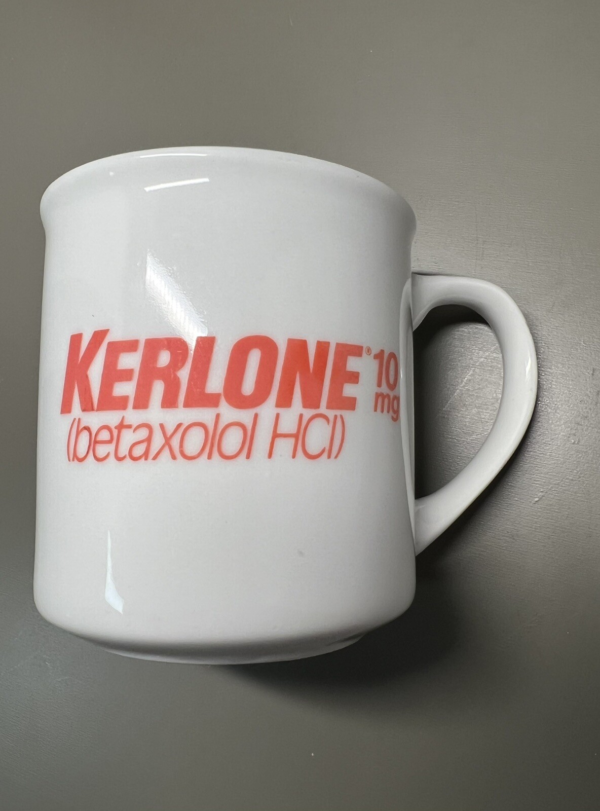 VTG Pharmaceutical Promo Mug Kerlone Betaxolol Ceramic Mug Heart Tiger EUC