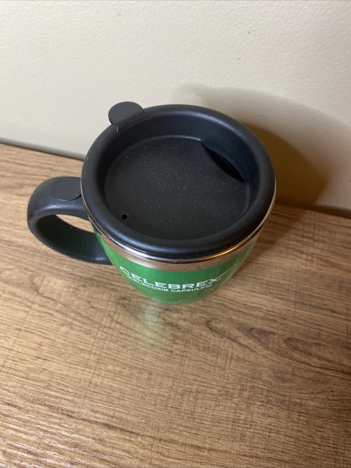 Celebrex Pfizer Pharma Rep NEW travel coffee mug tumbler Celecoxib Capsules