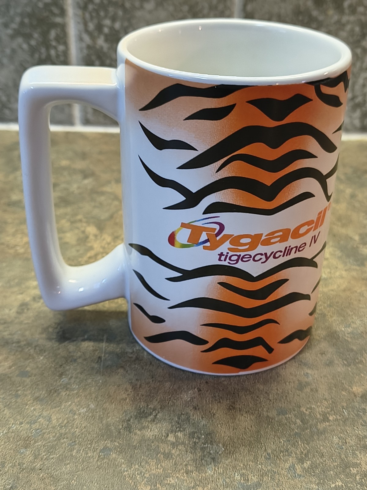 Tygacil Drug Rep Promo Coffee Mug Cup Wyeth Pharmaceutical Pharma Tigecycline IV