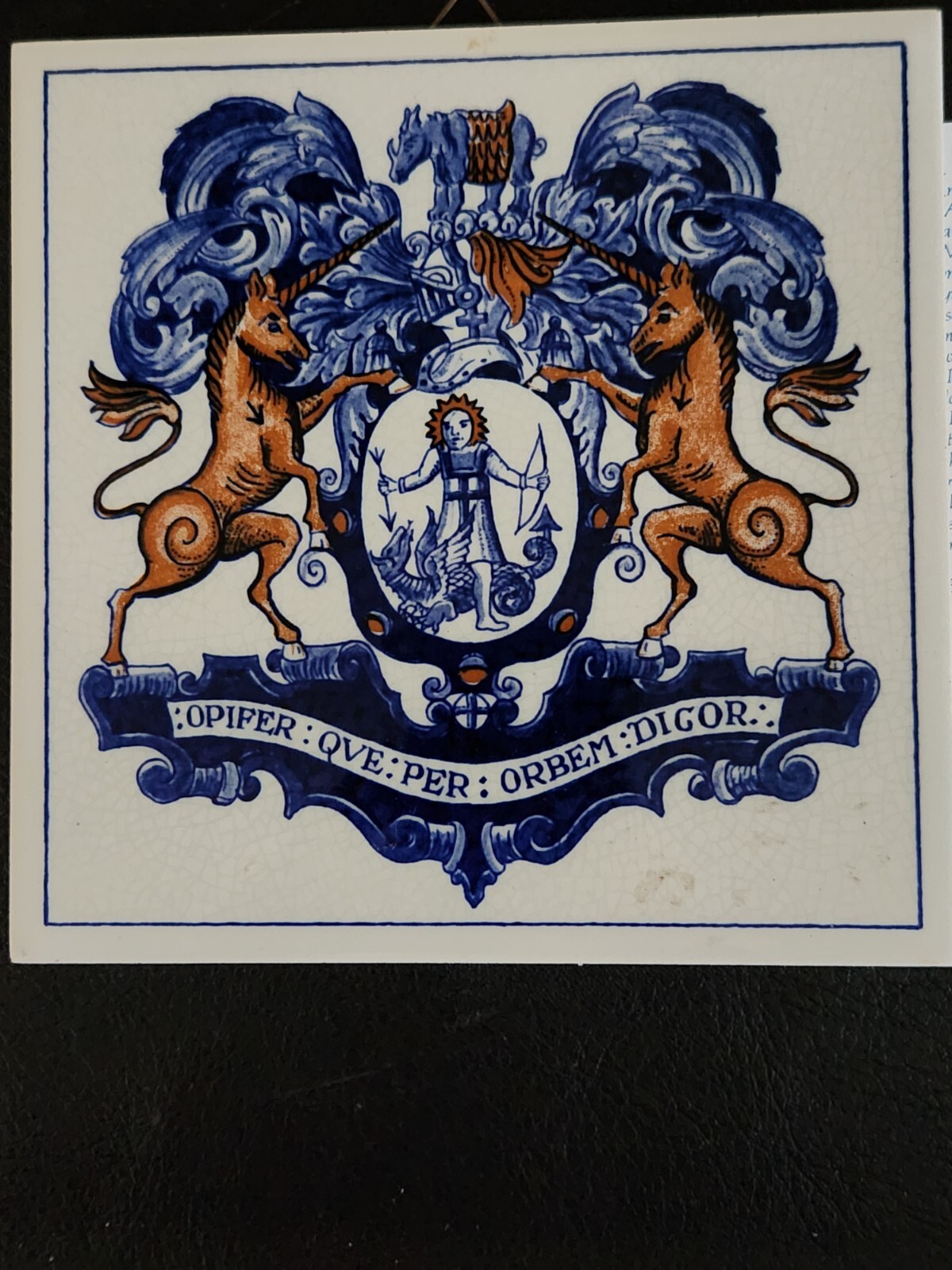 Vintage Set Of 3 Blue Delft Holland Handmade Pharmacy Tiles