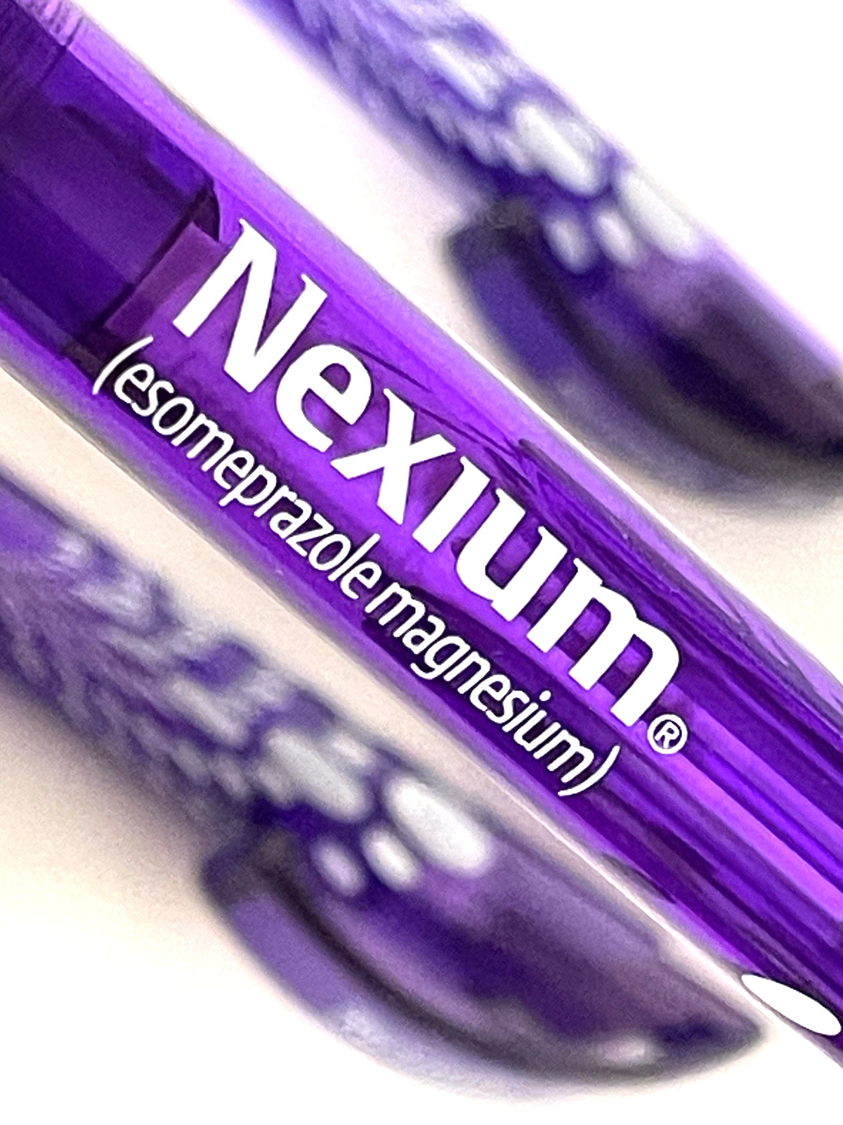 Pharmaceutical Drug Rep Vintage Ink Pens Nexium Collectible Translucent Purple