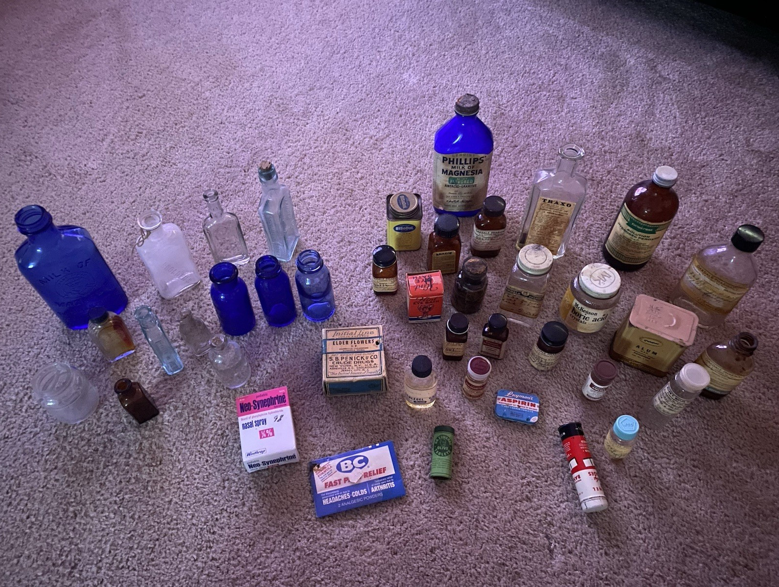 Vintage Pharma Lot: Phillips Milk of Magnesia, Anacin, Bisodol, McKesson 41 pcs