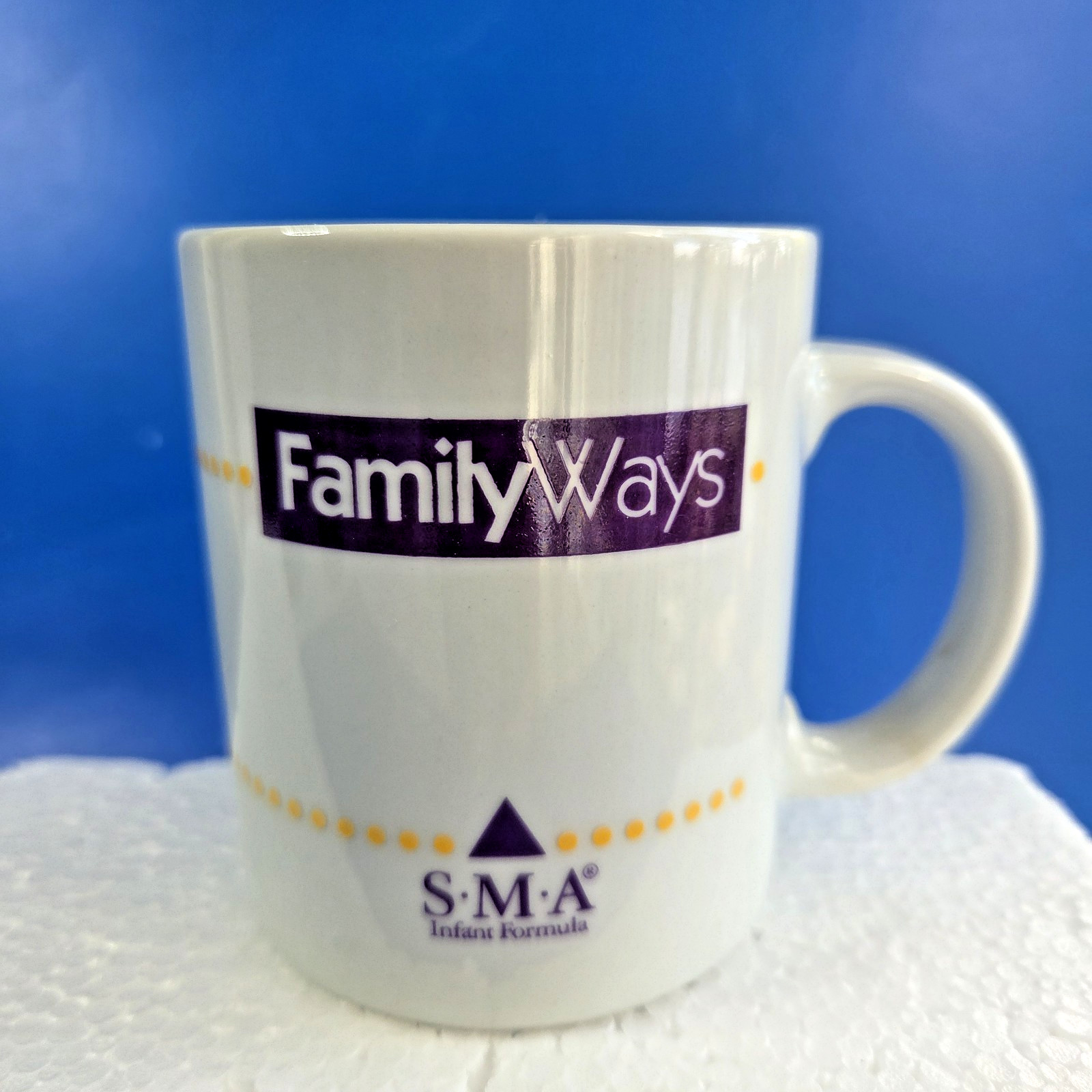 FAMILY WAYS Pharmaceutical Infant Formula 10 oz Mug Advertising Ceramic RARE