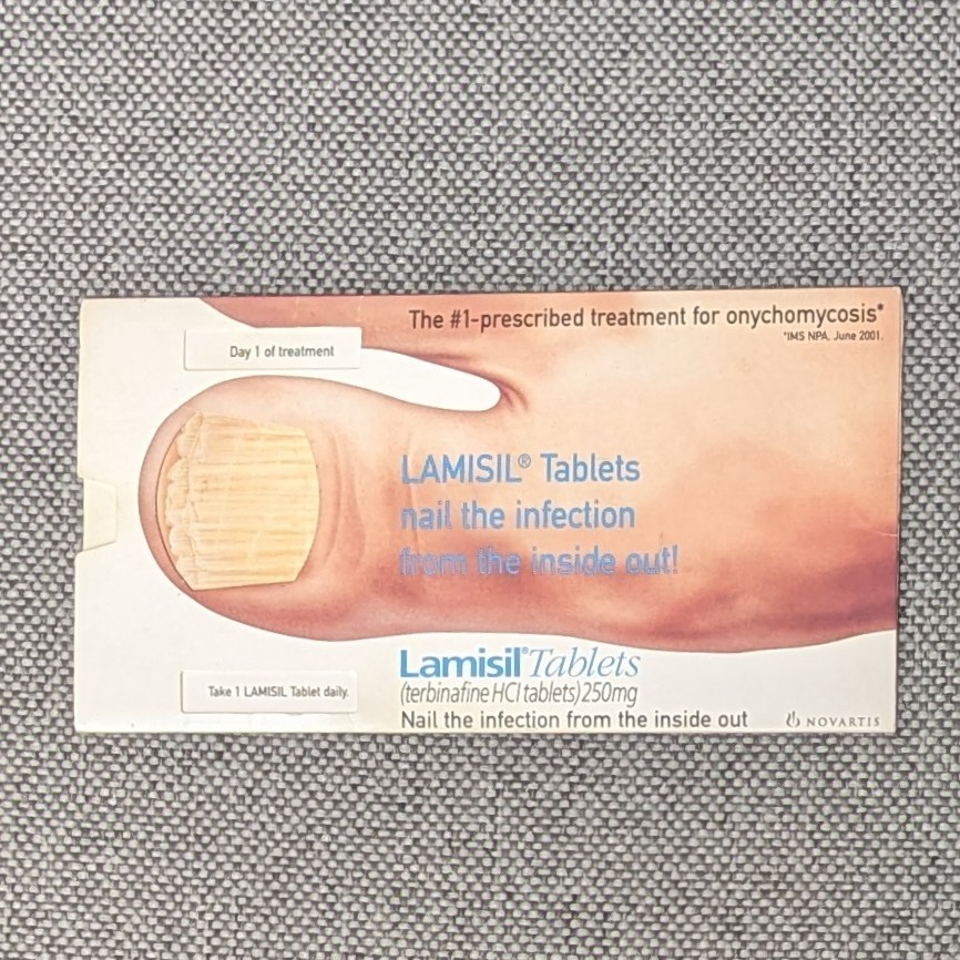 Drug Rep Promo Lamisil Progression of Nail Infection Motion Diagram by Novartis