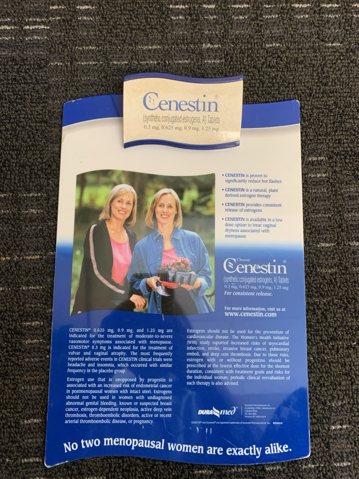 Cenestin Clipboard Vintage Pharma Promo 2000s