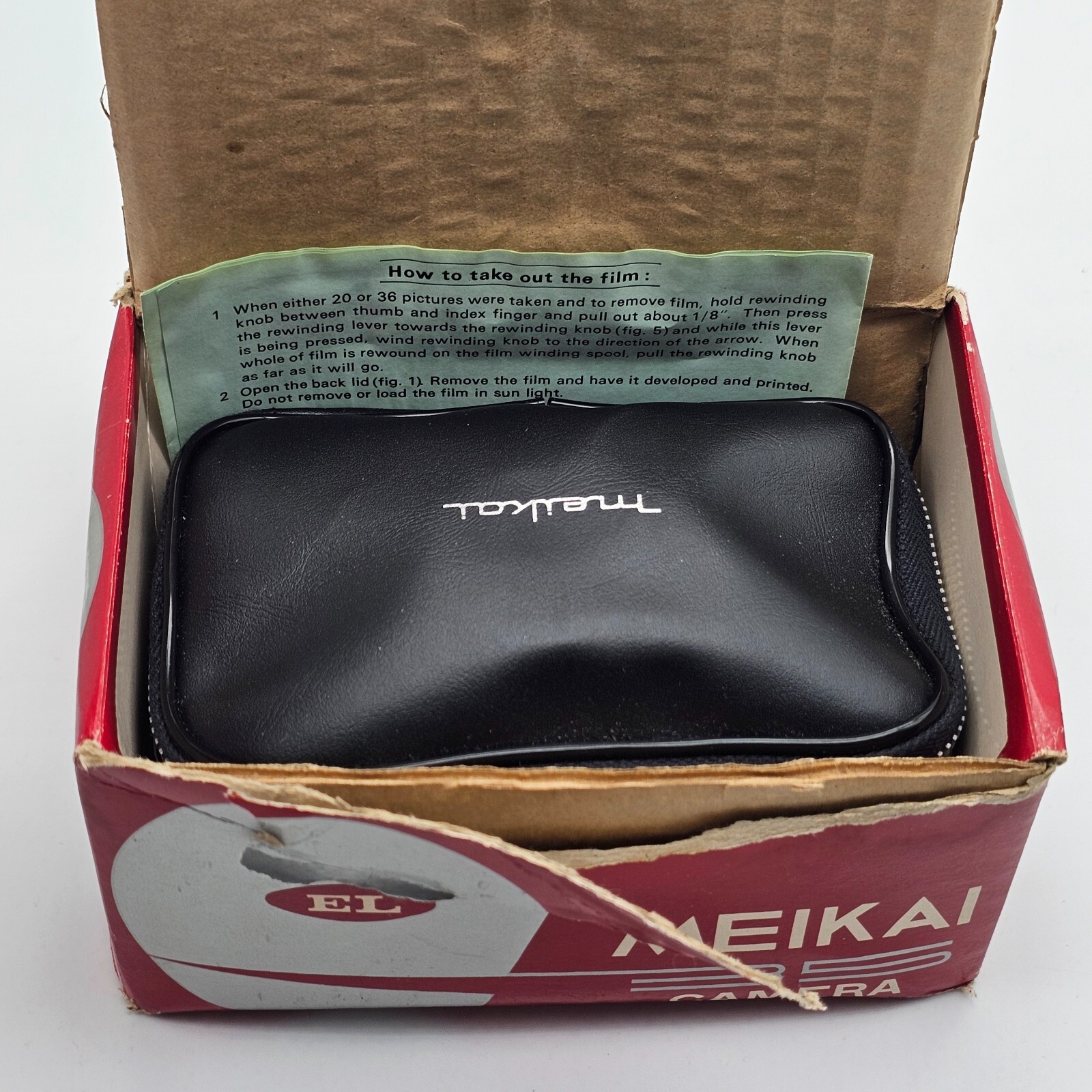 VTG Meikai EL Black Analog Photographic 35mm Film Camera With OEM Case and Box