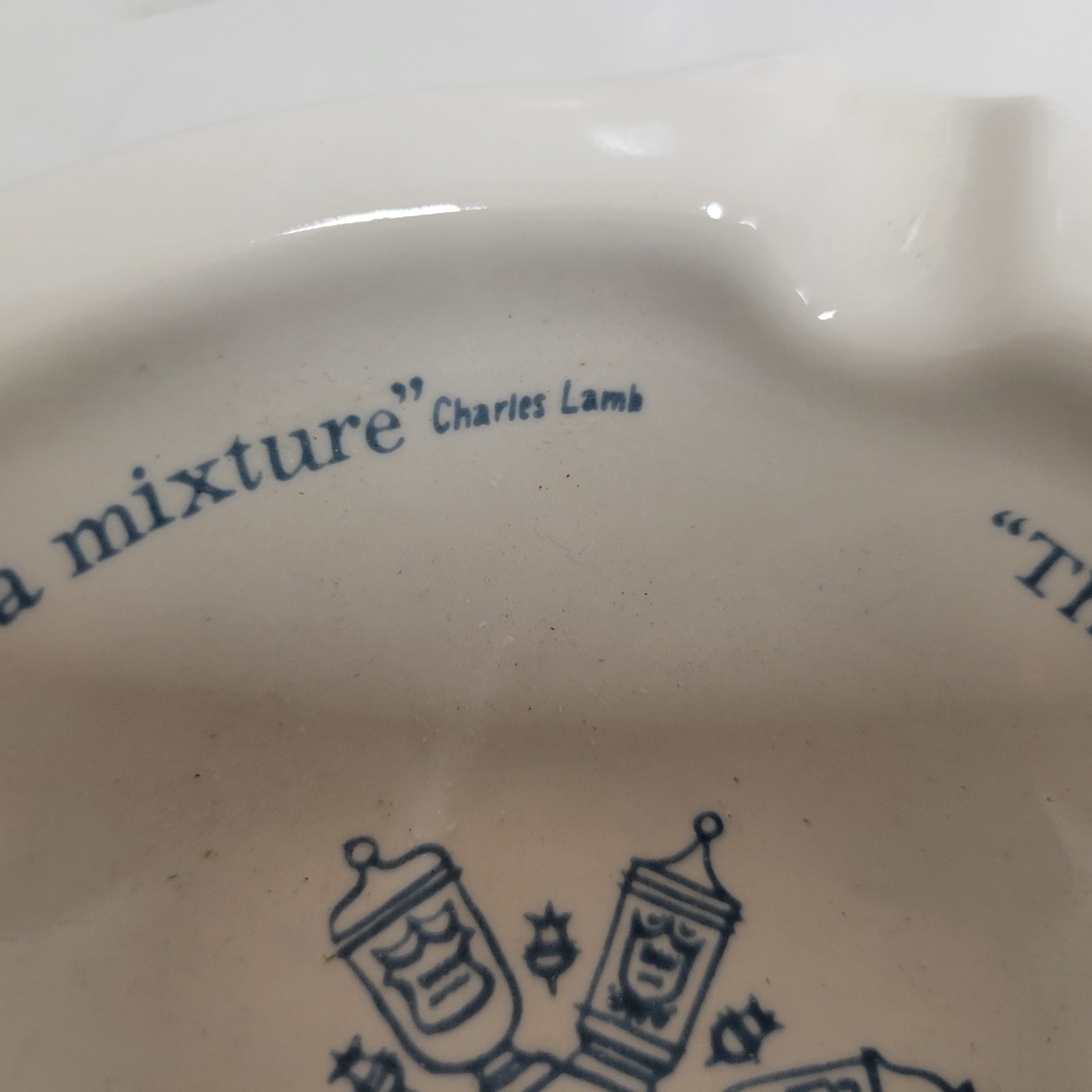 VTG Merck Sharp & Dohme Porcelain Pharmacy Mortar & Pestle Ashtray MSD C. Lamb