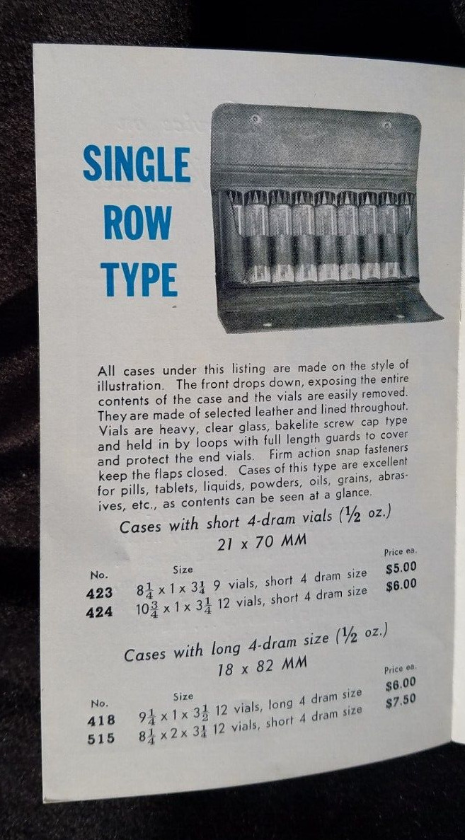 1960’s Ad Leaflet Boericke & Tafel Family Medicine Cases Homoeopathic Remedies