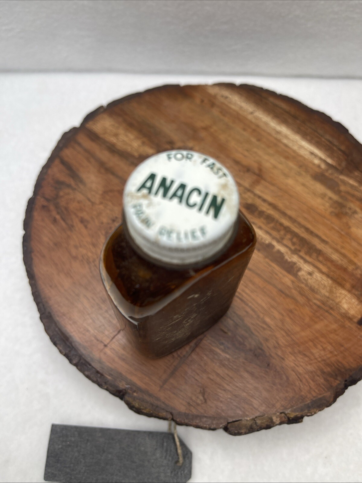 RARE vintage 1950s 1960s ANACIN Whitehall pharmaceutical glass bottle drugs pill
