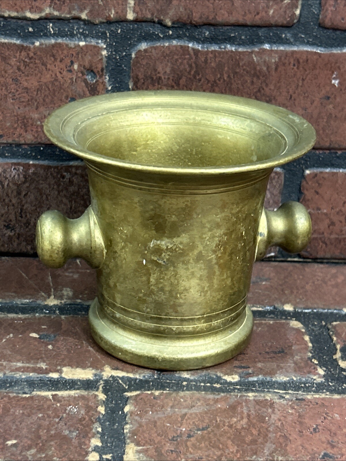 Antique Brass Mortar and Pestle