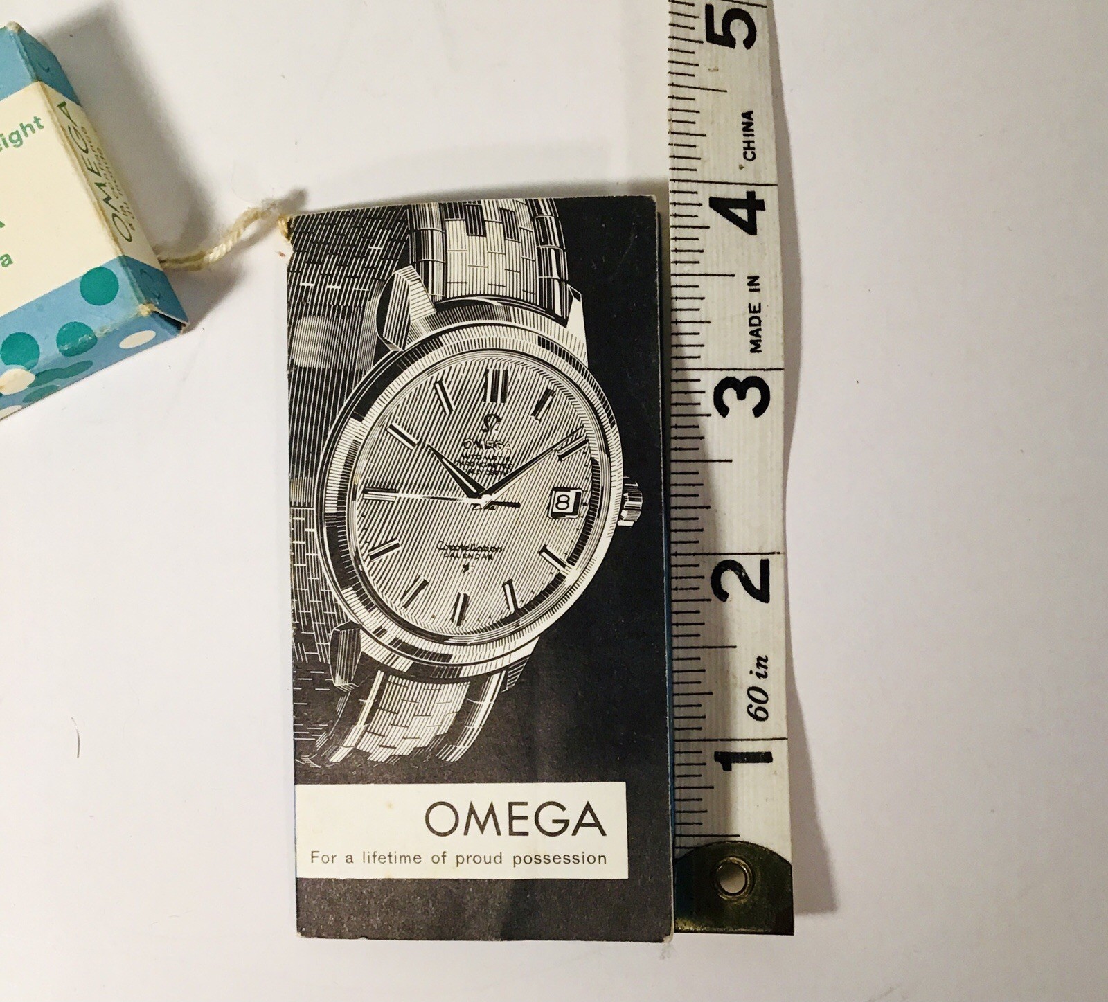 Vintage Omega Watch Promotional Soap W/Pamphlet Geneva Swiss Switzerland