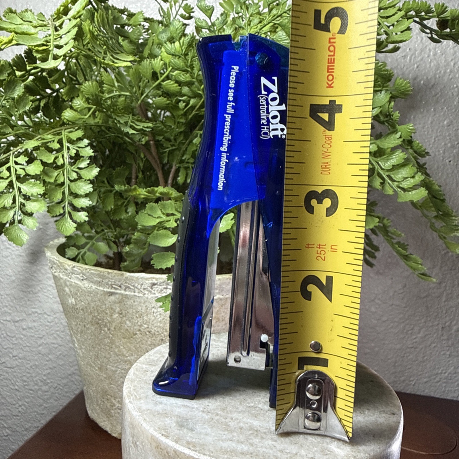 Zoloft Pharma Promotional Stapler Works Blue