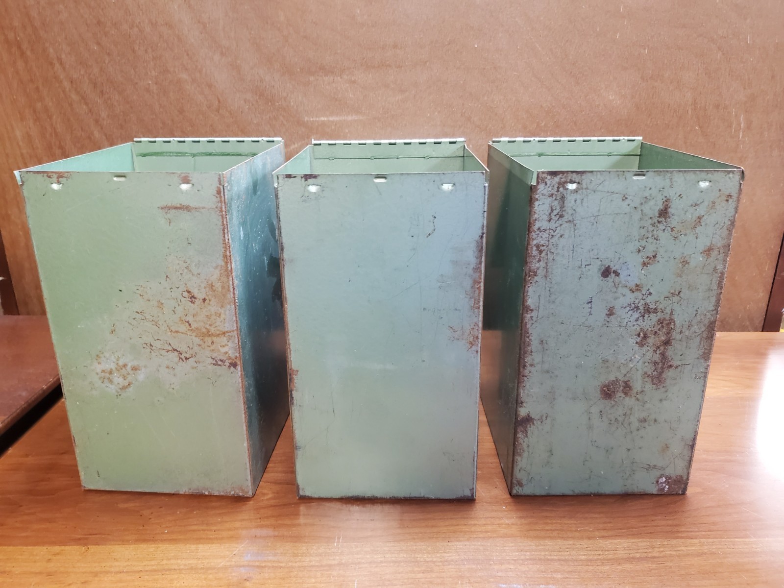 Lot Of 3 Vintage McCourt Metal Prescription File Boxes Bradford PA