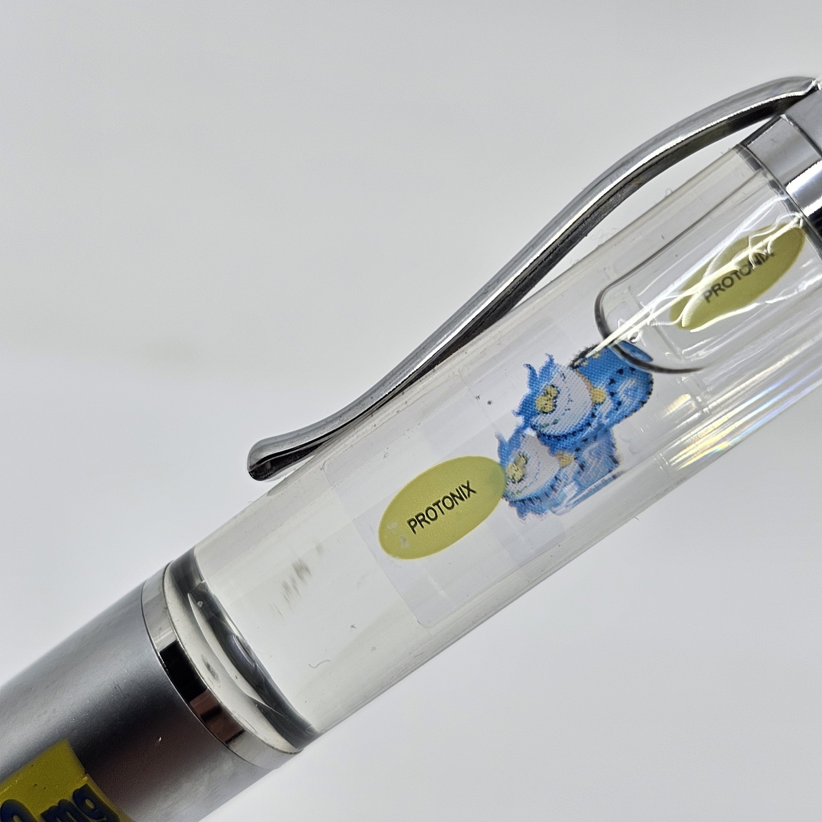 PROTONIX Floating Medical Drug Rep Pen / Pharmaceutical Heavy Metal Pen Blue Cat