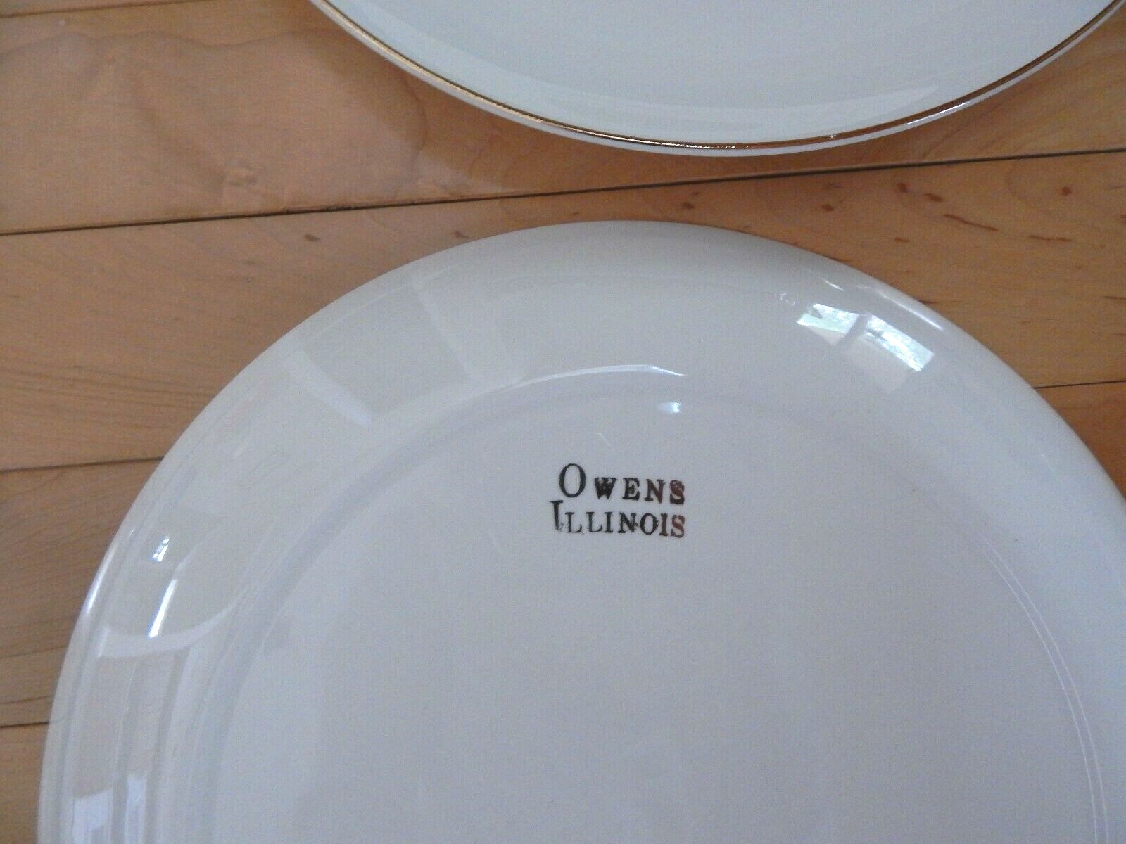 4 Vintage Crestware Owens Illinois Pharmacist RX Dr Caduceus Dinner Plate
