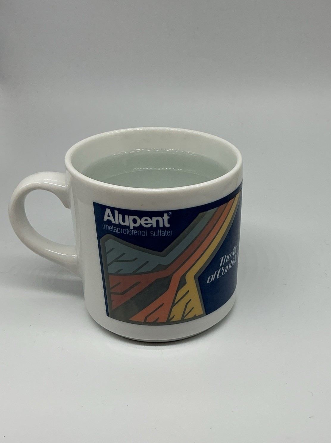 Alupent Heat‑Change Mug – Vintage Pharma Promo – Color‑Changing Ceramic – 12 oz