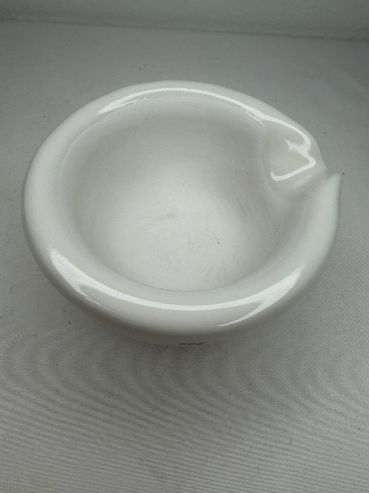 VTG Coors USA 00 CoorsTek 65mL Glazed Porcelain Mortar 3”x2” Pharmacy Apothecary