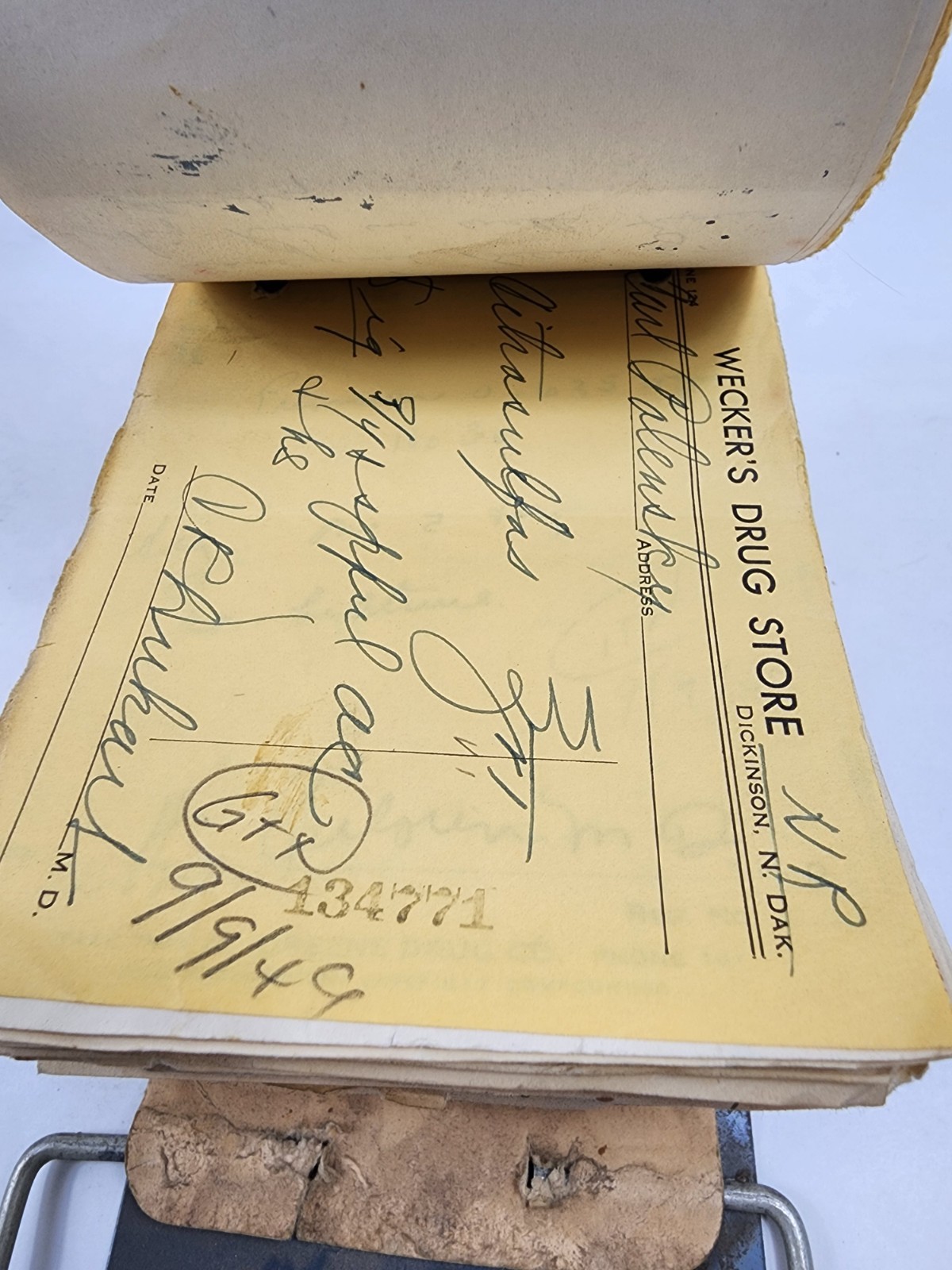 Prescription Atlas Rx Pad Paper Apothecary Druggist Pharmacy Medicine 1949
