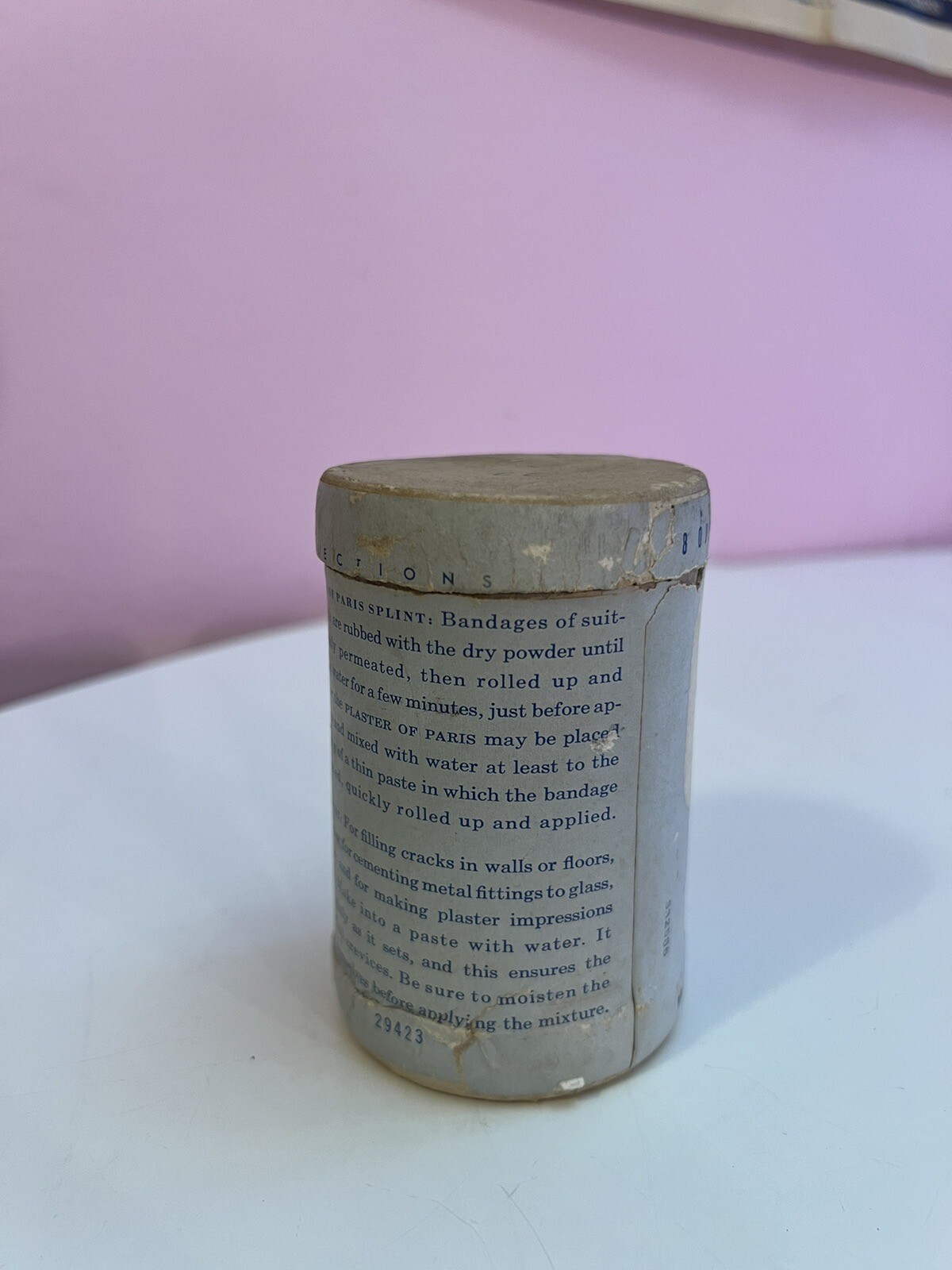 Vintage Rexall Plaster Of Paris – 8oz – Contents Still Inside!