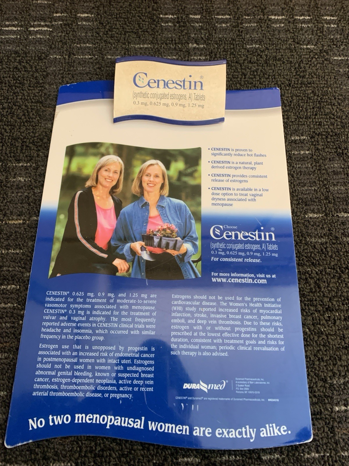 Cenestin Clipboard Vintage Pharma Promo 2000s