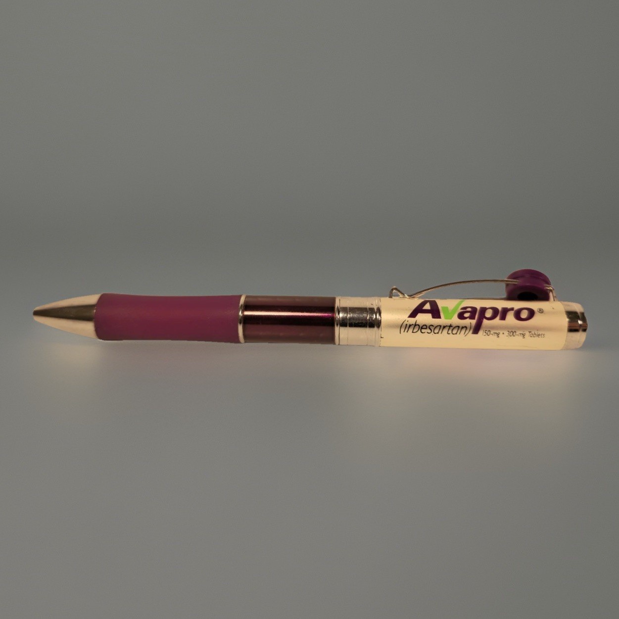 Metal Avapro Drug Representative Twist To Write Heavy Purple Pen