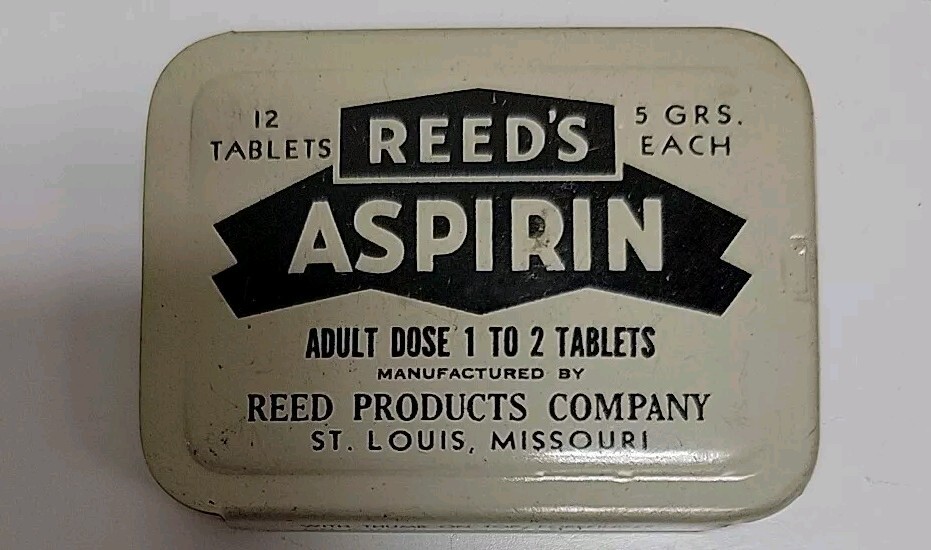 3 Vintage Pill Boxes – 1936 Prescription Box, WWII Silargetten, Reed’s Aspirin