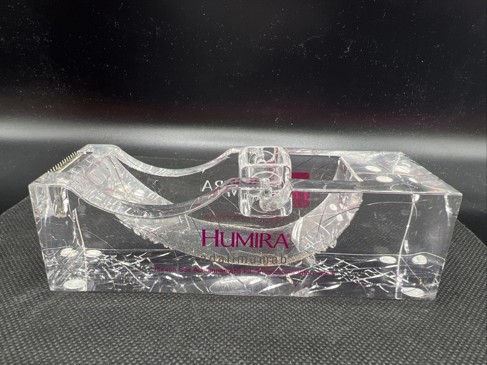 Humira Acrylic Clear Tape Dispenser Drug Rep Swag Advertising Pharmaceutical