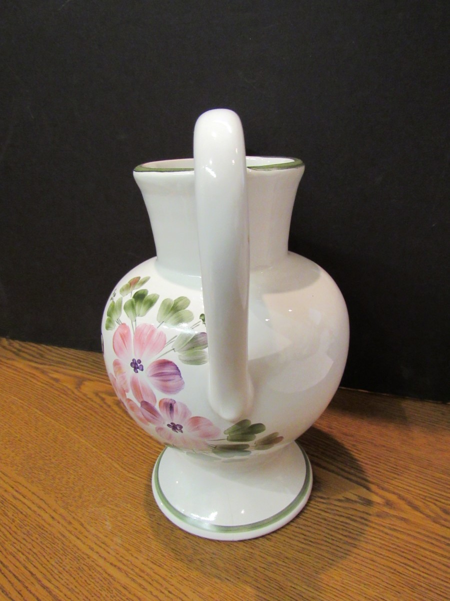 RARE WESTERN GERMANY AH HANDGEMALT “SIRUP” WHITE WITH FLOWERS CERAMI (EZS001268)