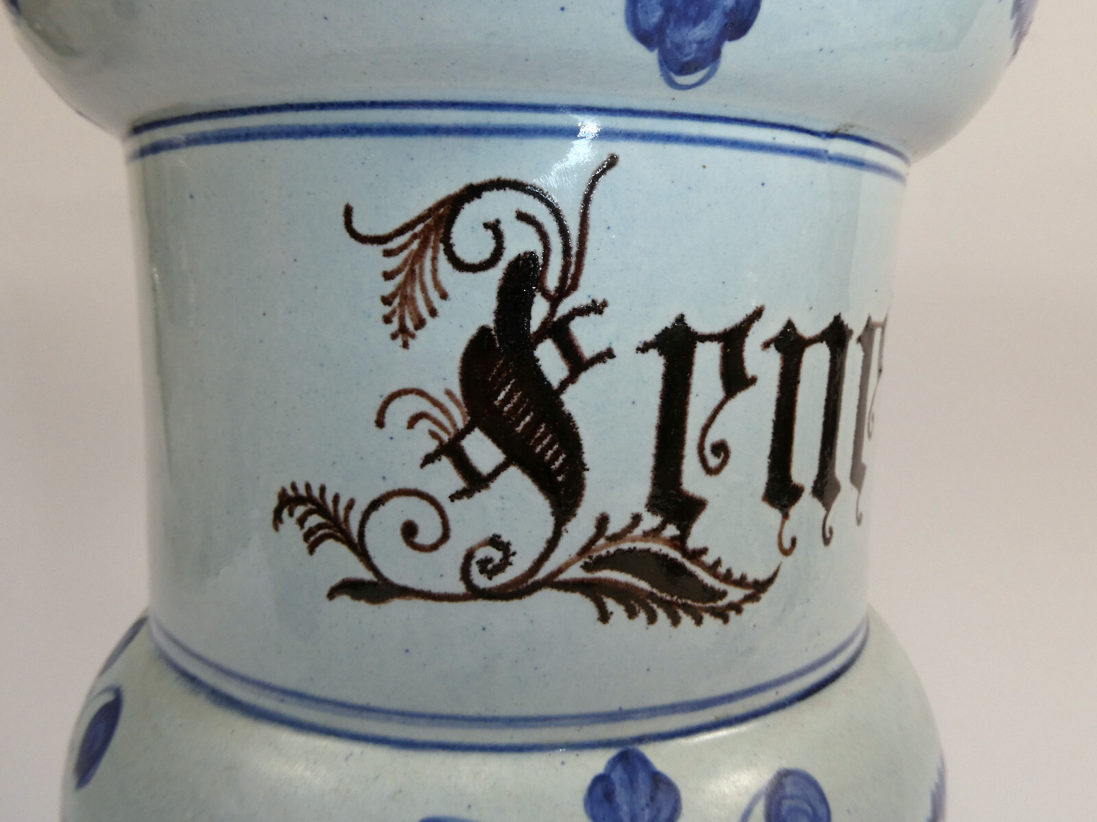 Faience Pharmacy Vessel Early 19th Century A-9