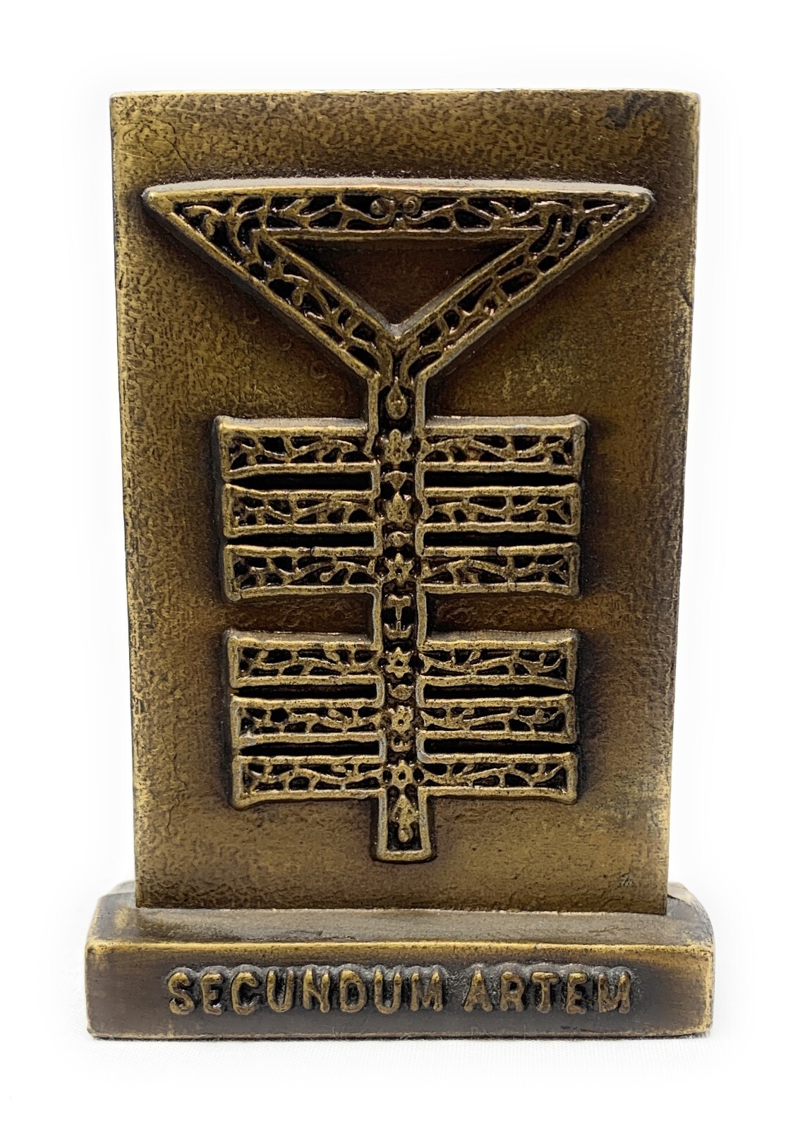 Brass Pharmacy Apothecary Vintage 4&3/4″ Tall Secundum Artem Decorative Stand