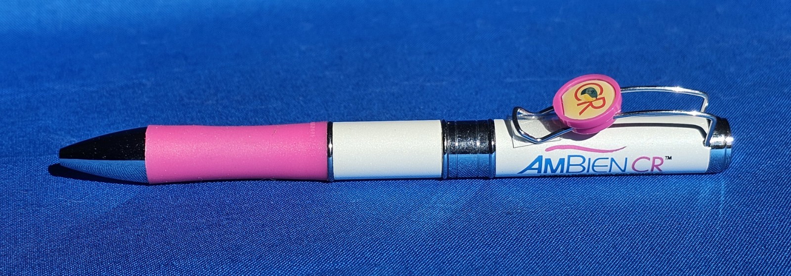 New AMBIEN CR Drug Rep Heavy Metal Slider Collectible Pharmaceutical Pen *RARE*