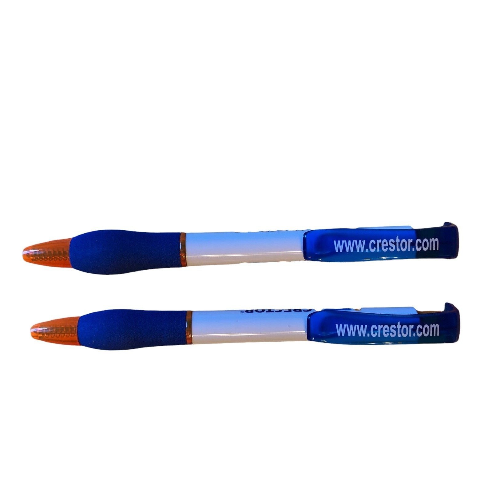 Crestor Pens Clip Soft Grip Orange Blue White New Rosuvastatin Calcium Drug Rep