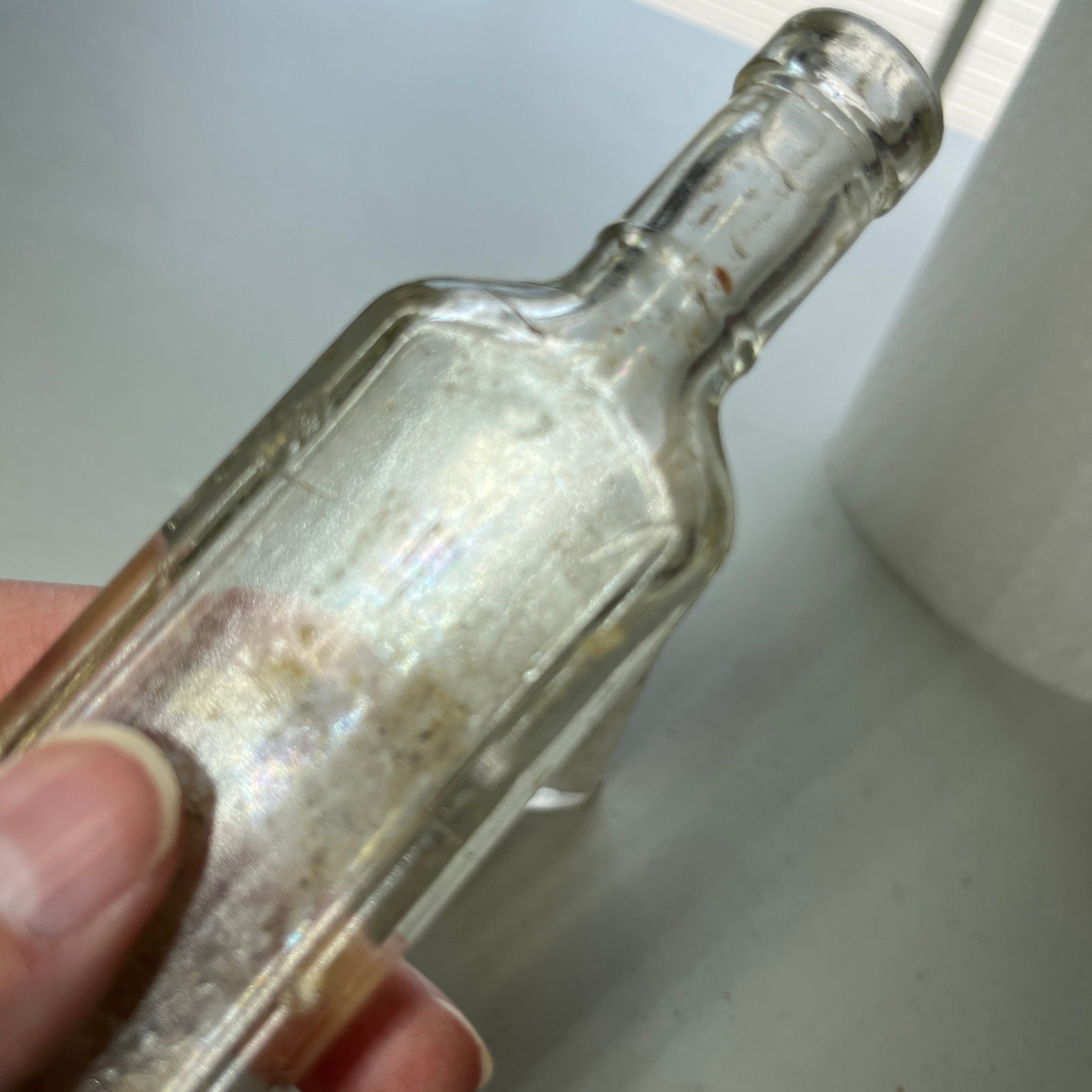 Antique Apothecary Medicine Bottles Lot of 2 Clear
