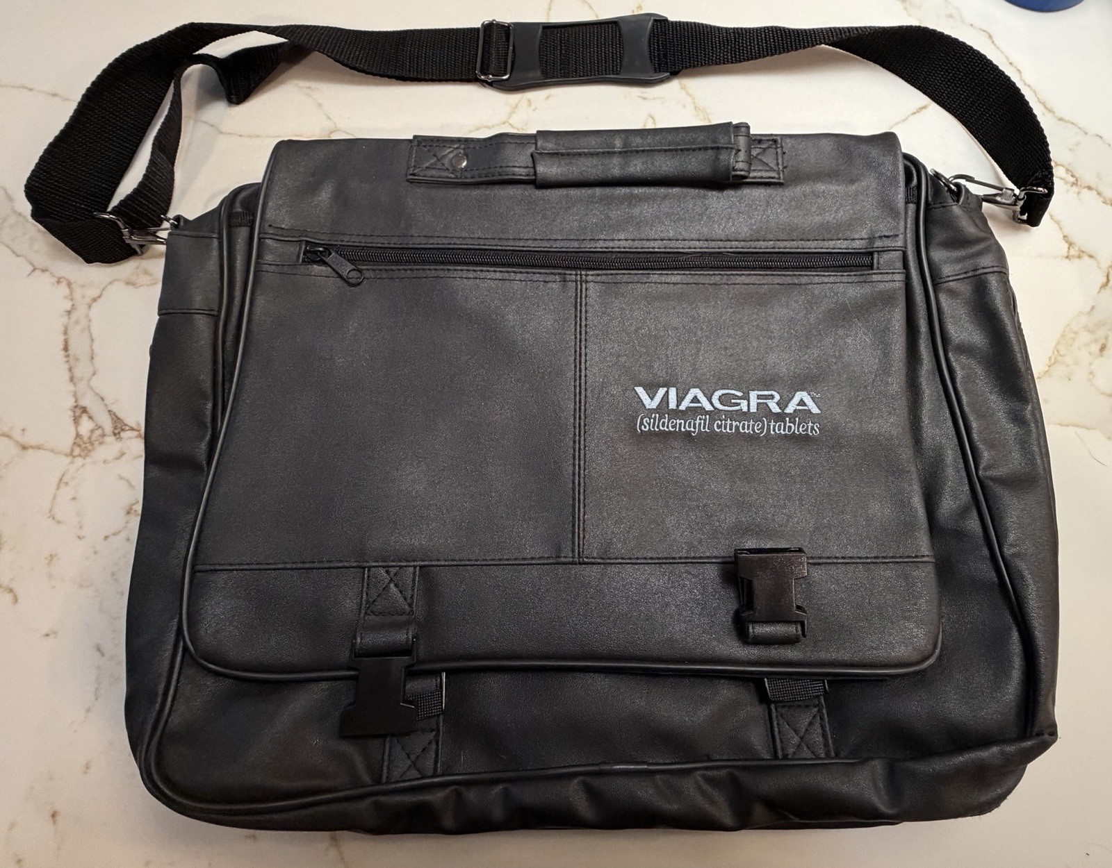 Vintage Viagra Pfizer Messenger Laptop Bag Medical Sales Rep Collectible