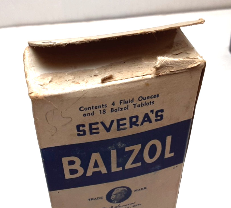 Vintage 1930’s-40’s SEVERA’S BALZOL Stomachic~W.F./Cedar Rapids, IA~18% Alcohol