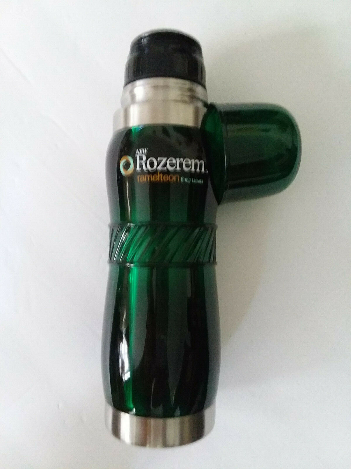 NIB ROZEREM ( insomnia) Thermos 9.5″ DRUG REP PROMOTION BOTTLE