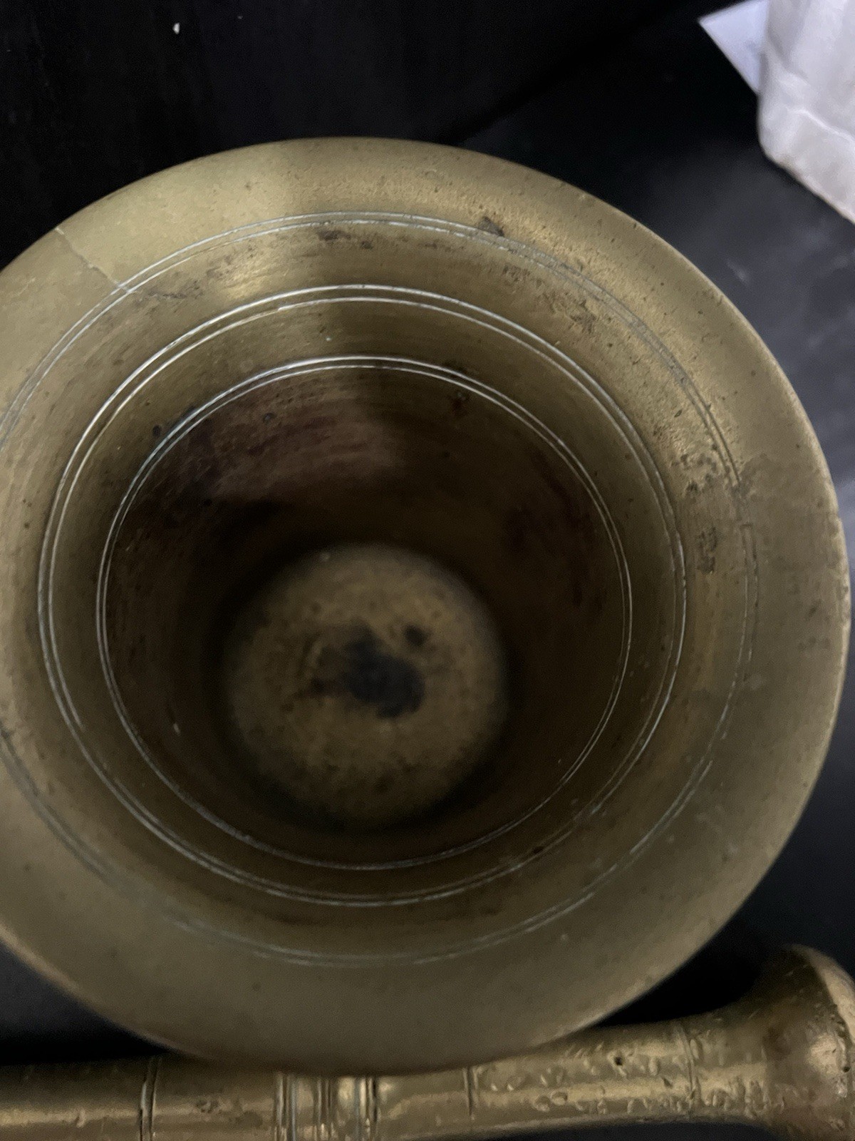 Vintage/Antique? Heavy Brass Large Mortar and Pestle Apothecary