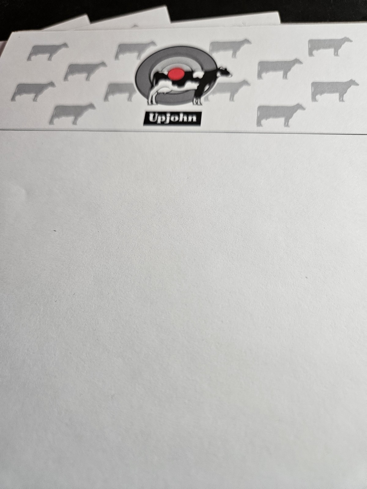 Vintage Upjohn Pharmaceutical Notepads Lot Of 5 . Veterinarian Farm Cow
