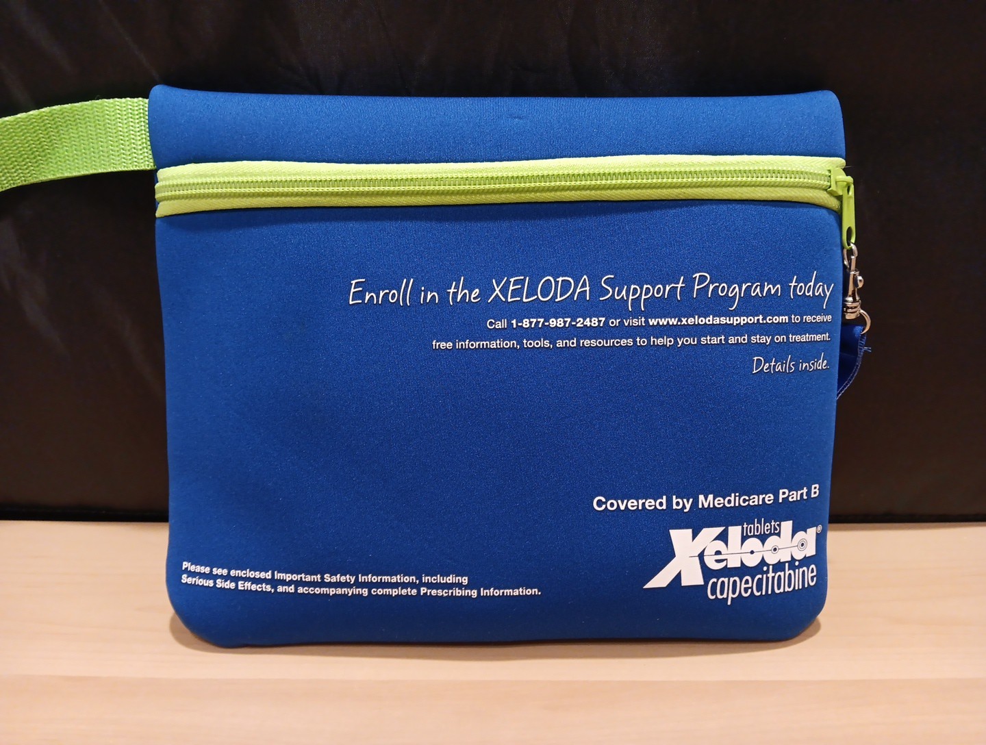 Xeloda Capecitabine Pharmaceutical Medical Drug Rep Advertising Zipper Bag
