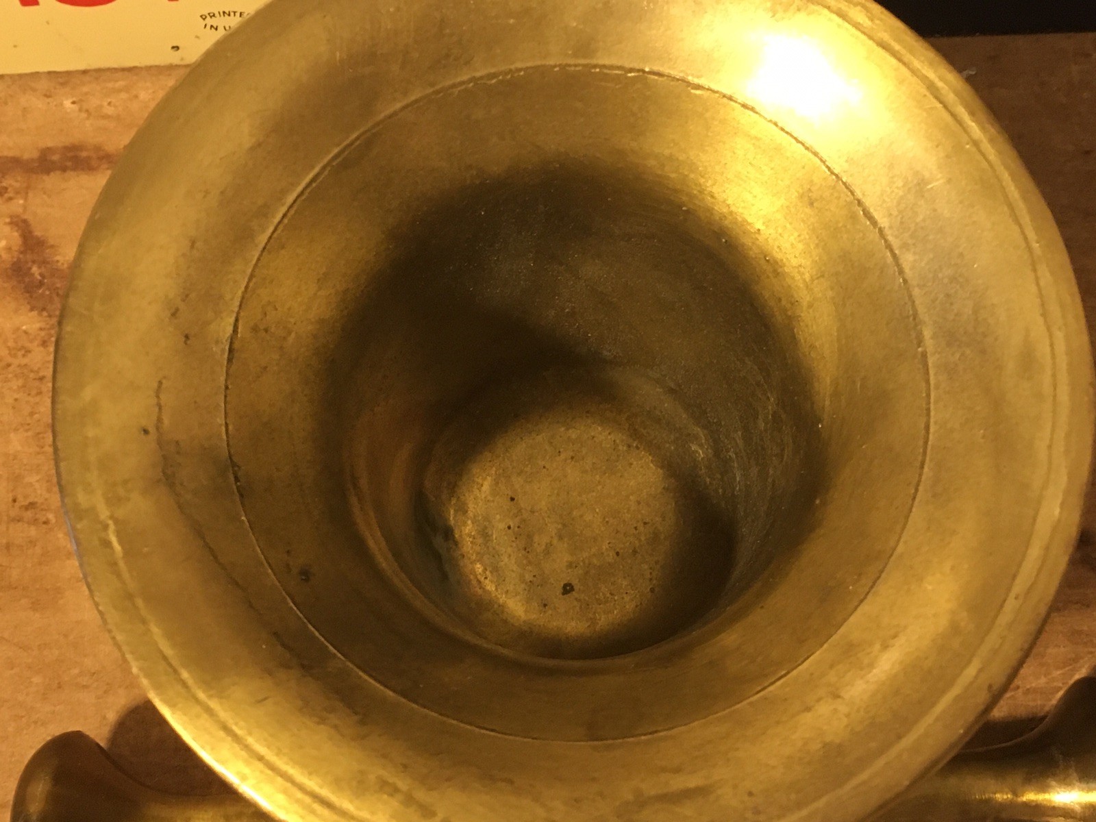 Vintage 1978 Eli Lilly Keflex “100” Brass Mortar & Pestle
