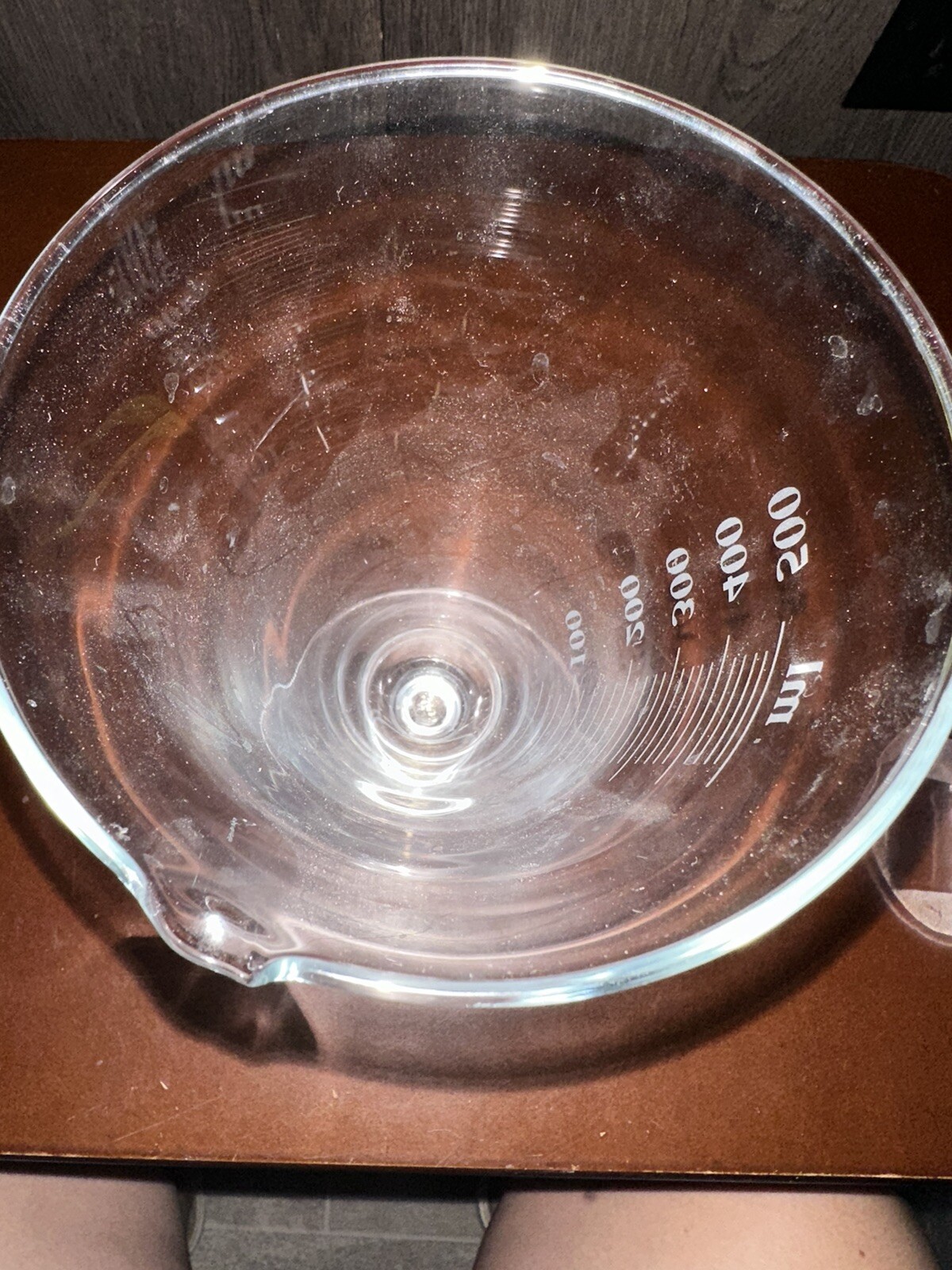 Antique Victorian Apothecary Measuring Glass with Etched Measurements (ml)