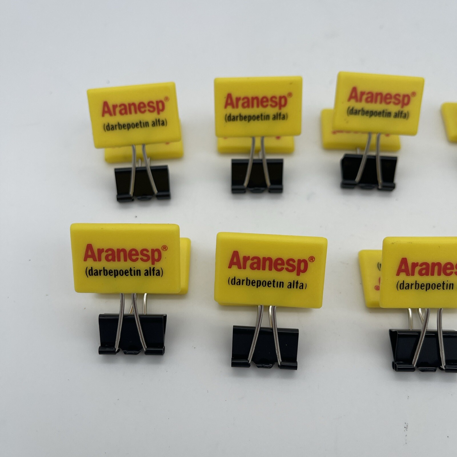 Aranesp (darbepoetin alfa) Amgen Pharmaceutical Promo Lot Of 8 Binder Clips