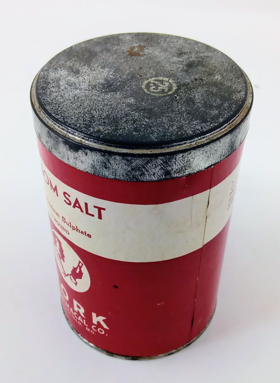 Vintage Round Box Full of York Pharmacal Co. Epsom Salt ‘Magnesium Sulphate 1 Lb