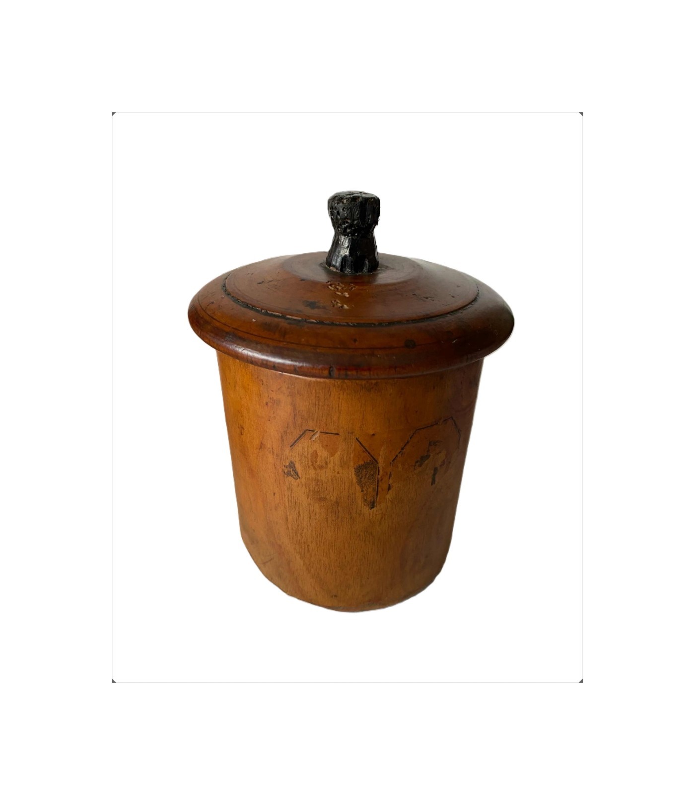Antique Treen Apothecary Jar with Lid