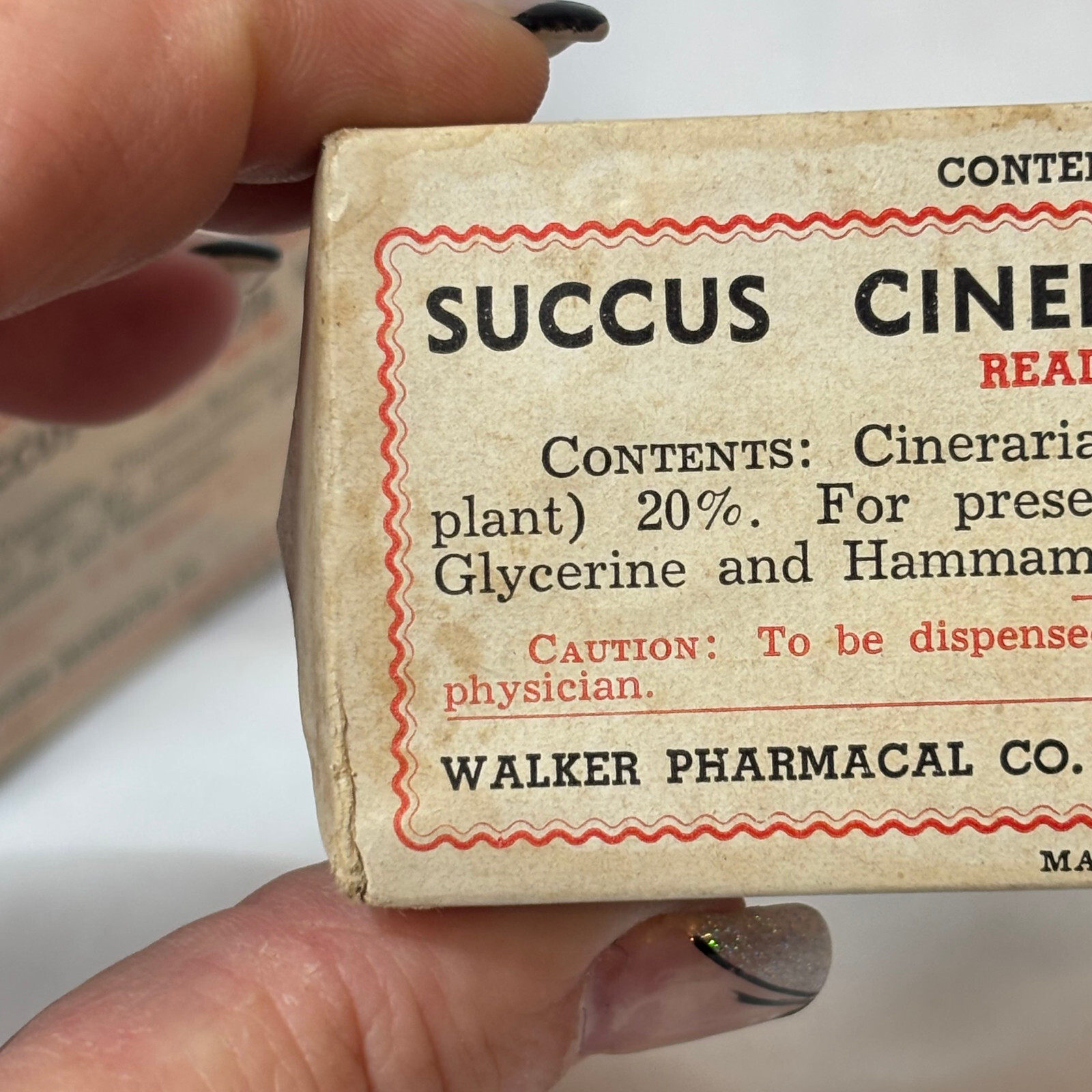 Vtg Walker Pharmacal Succus Cineraria Maritime Sealed In Original Boxes Quackery