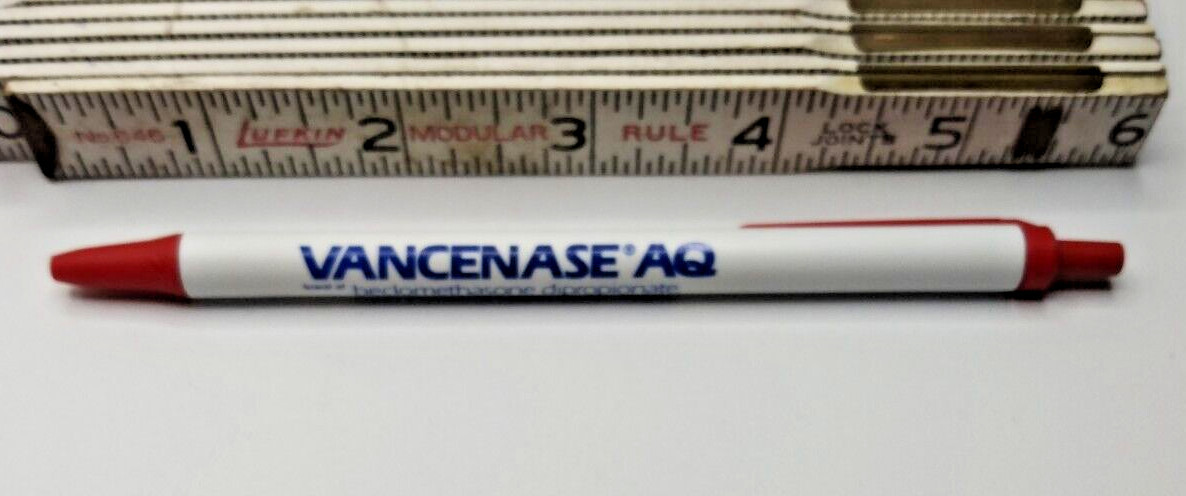 VANCENASE AQ Pharmaceutical Drug Rep Pen Vintage Retro Rare