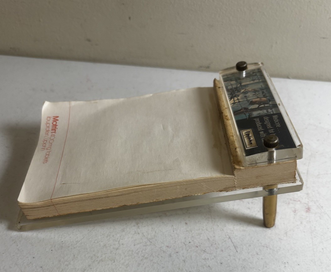 Vintage Doctors Medical Note Pad & Holder Drug Advertisement Upjohn Refillable