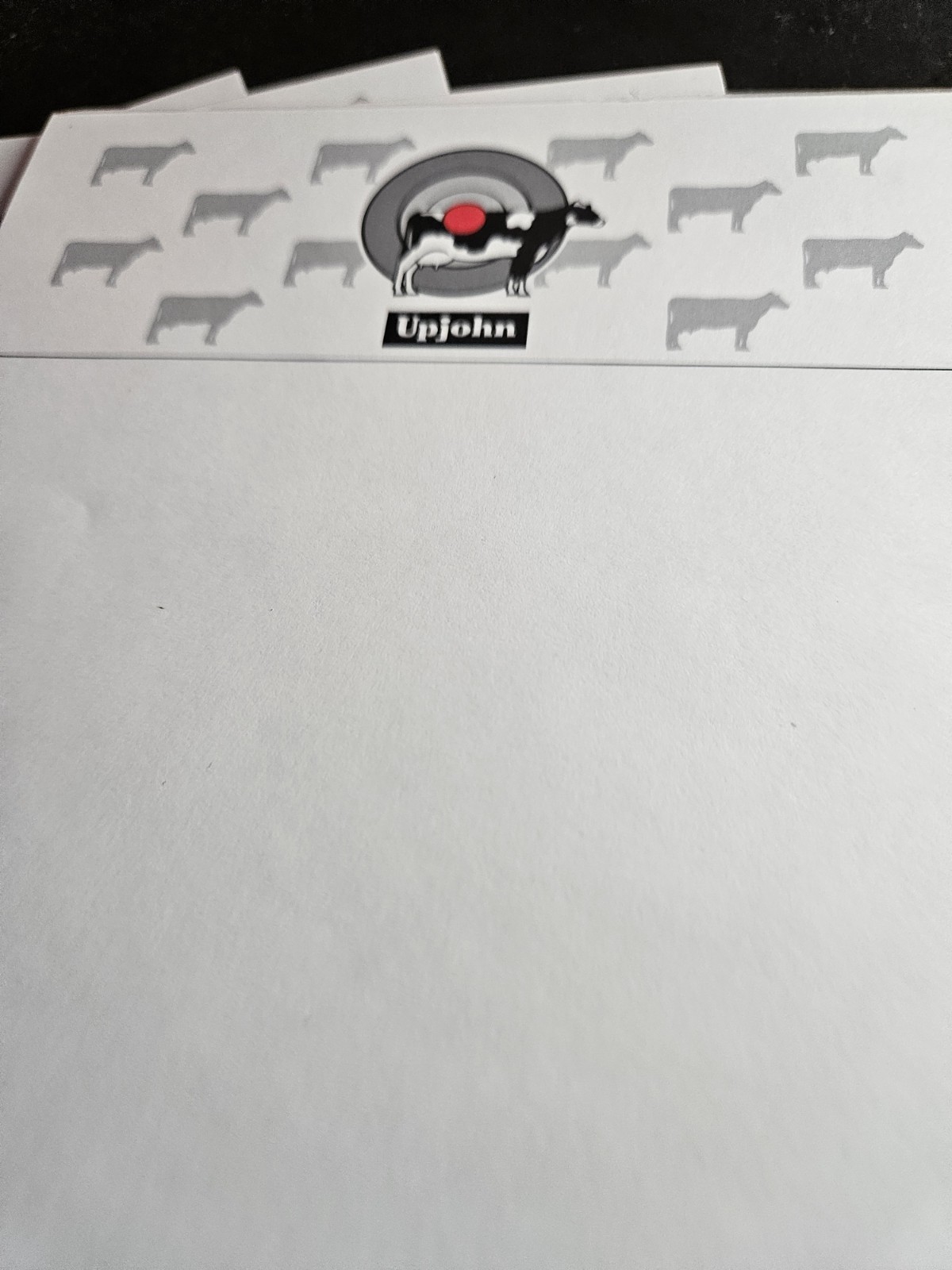 Vintage Upjohn Pharmaceutical Notepads Lot Of 5 . Veterinarian Farm Cow