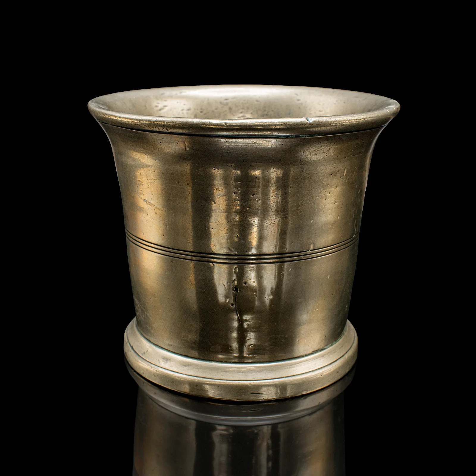 Antique Mortar and Pestle Set, English Bronze Apothecary Grinder, Georgian, 1750